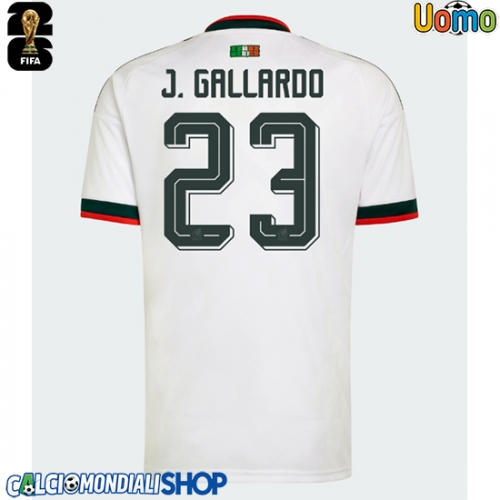 Maglie da calcio Messico Jesus Gallardo #23 Seconda Maglia Mondiali 2026  Manica Corta